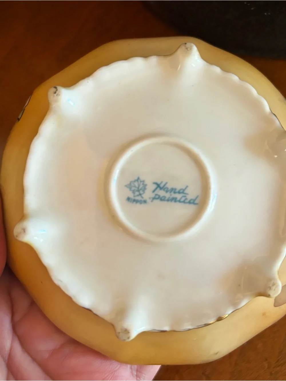 Vintage Nippon Footed bowl Hand painted